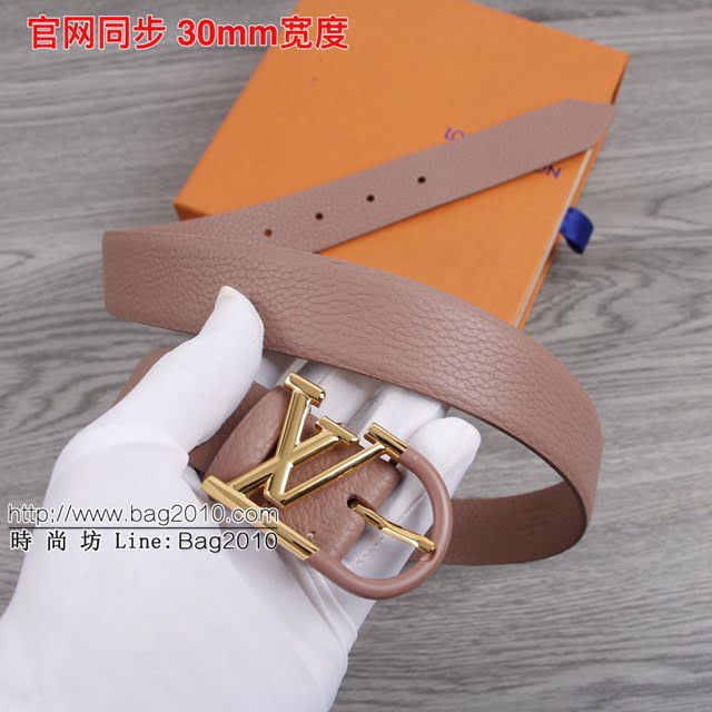 LV新款皮帶 路易威登雙面牛皮荔枝紋腰帶  jjp1838